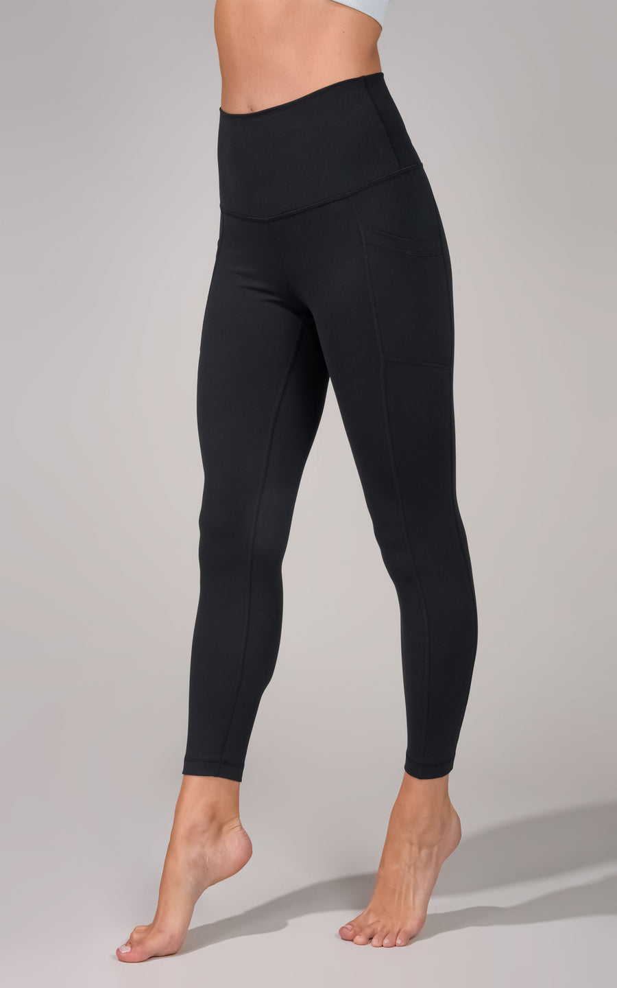 Yogalicious "Lux" Elastic Free High Rise Side Pocket 7/8 Ankle Legging