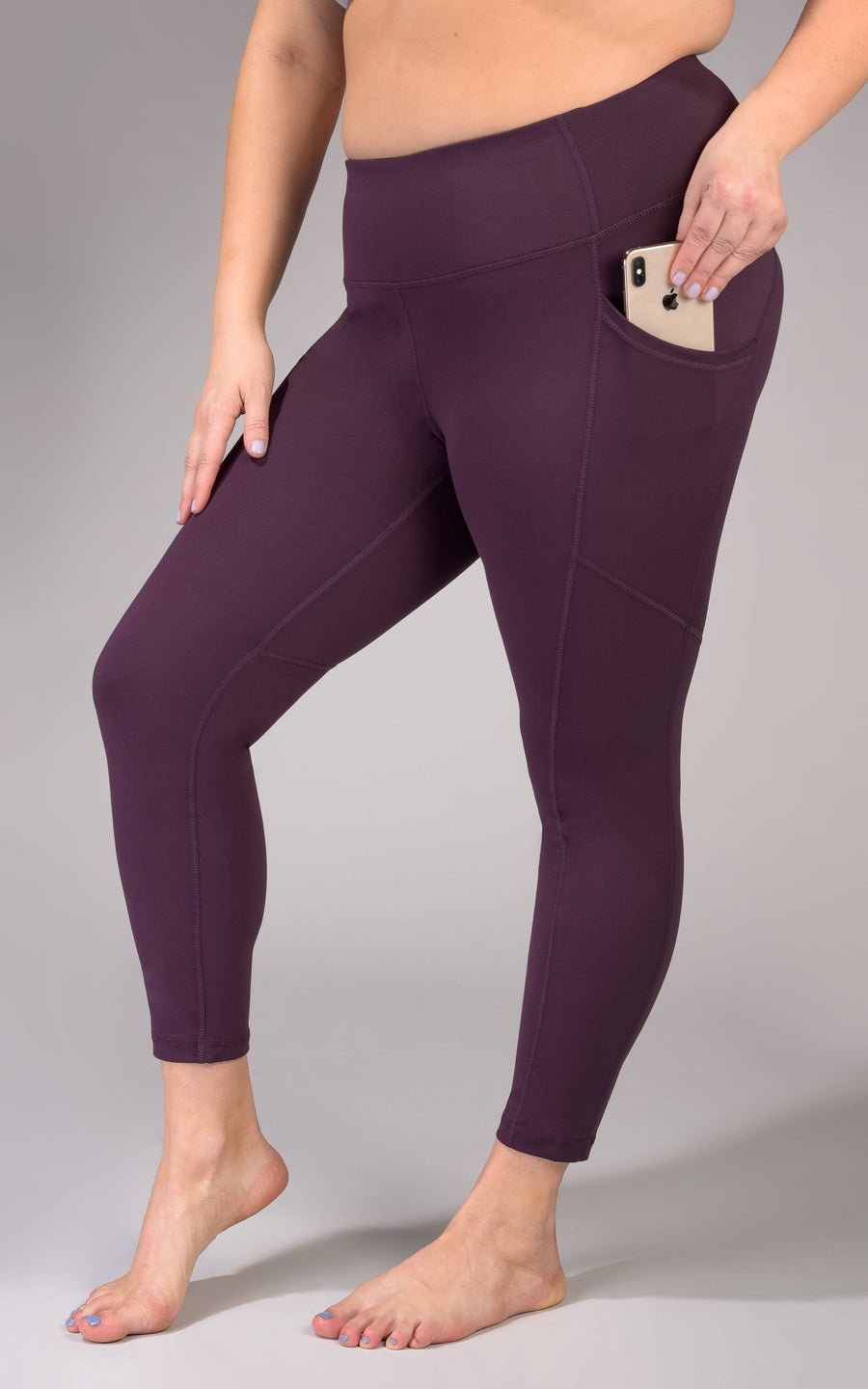 Plus Size Interlink Side Pocket High Rise Legging