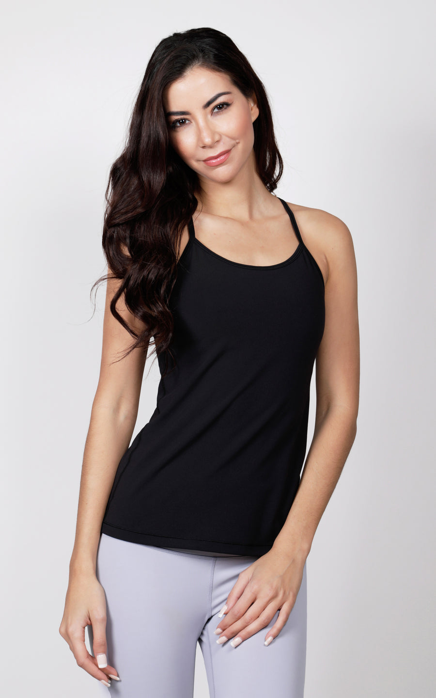 Yogalicious Nude Tech Tank with Built In Bra