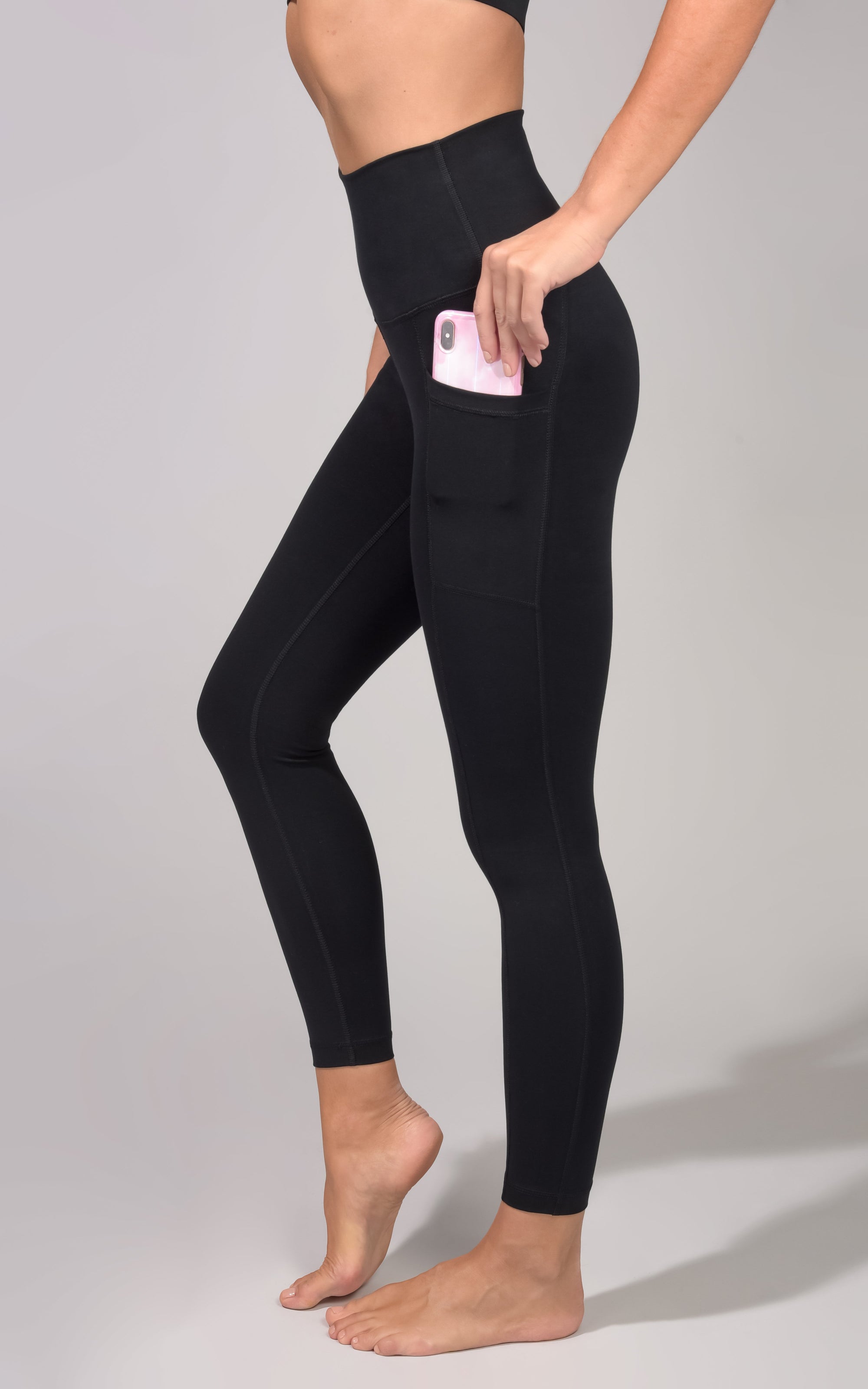 Cloudlux Elastic Free High Waist Super Soft 7/8 Ankle Legging with Side  Pockets