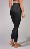 "Squat Proof" High Waist 7/8 Ankle Legging With Side Pockets And Chintz Finish