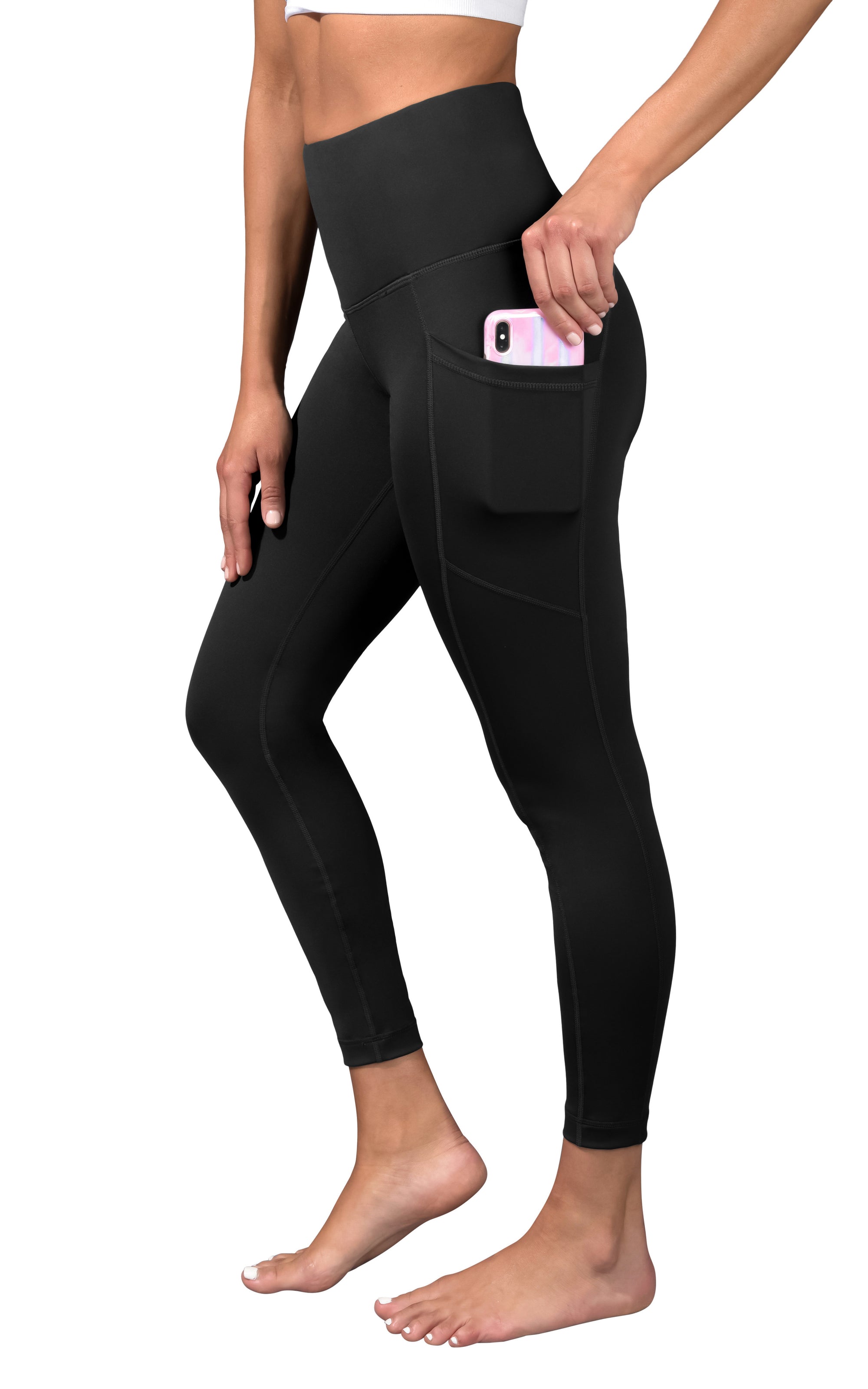 High Waist Slimming Thermal Ankle Pants Stretchy Fit Fitness Gym