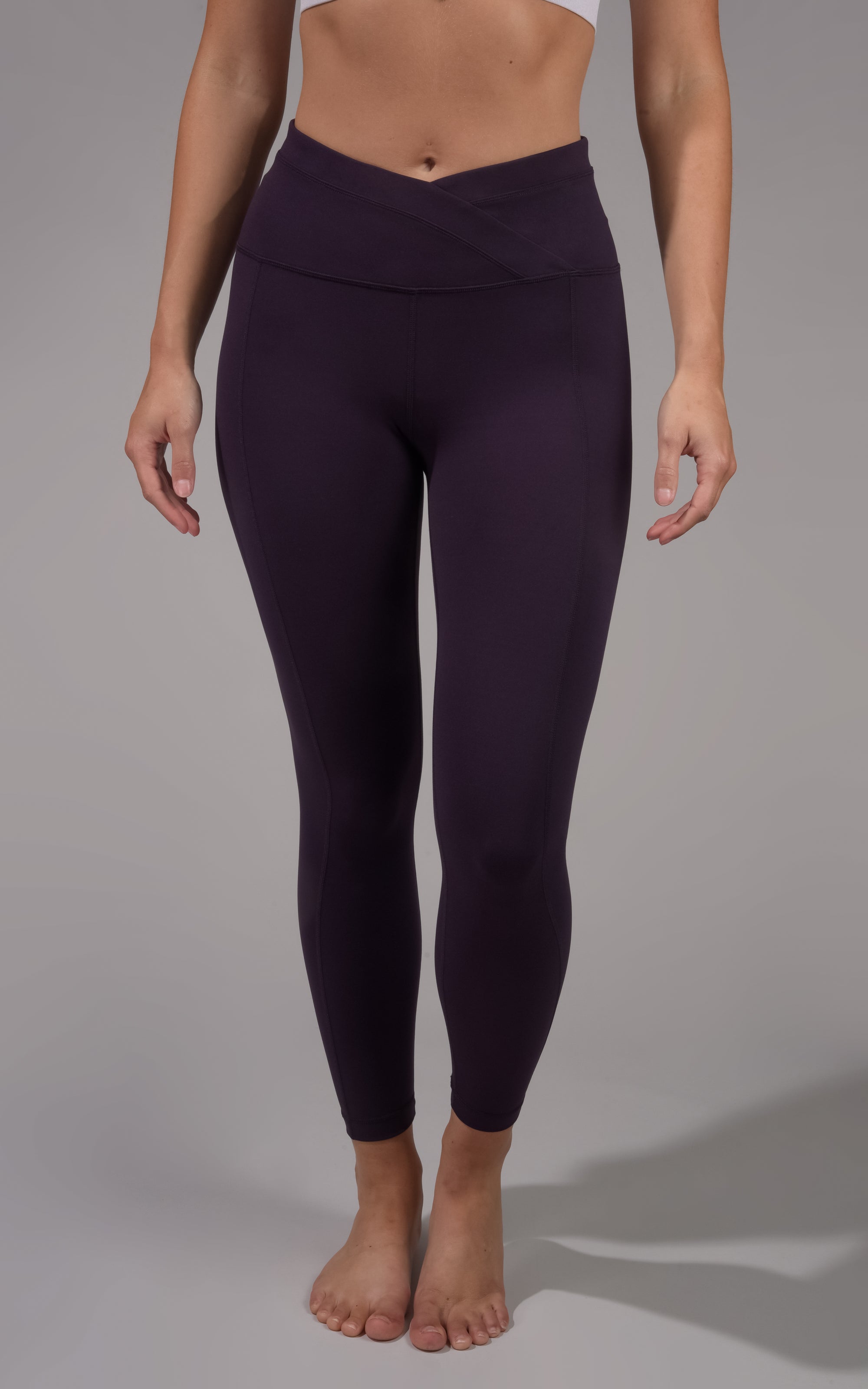 Yogalicious Lux High Waist 7/8 Ankle Legging with Front Criss Cross  Waistband