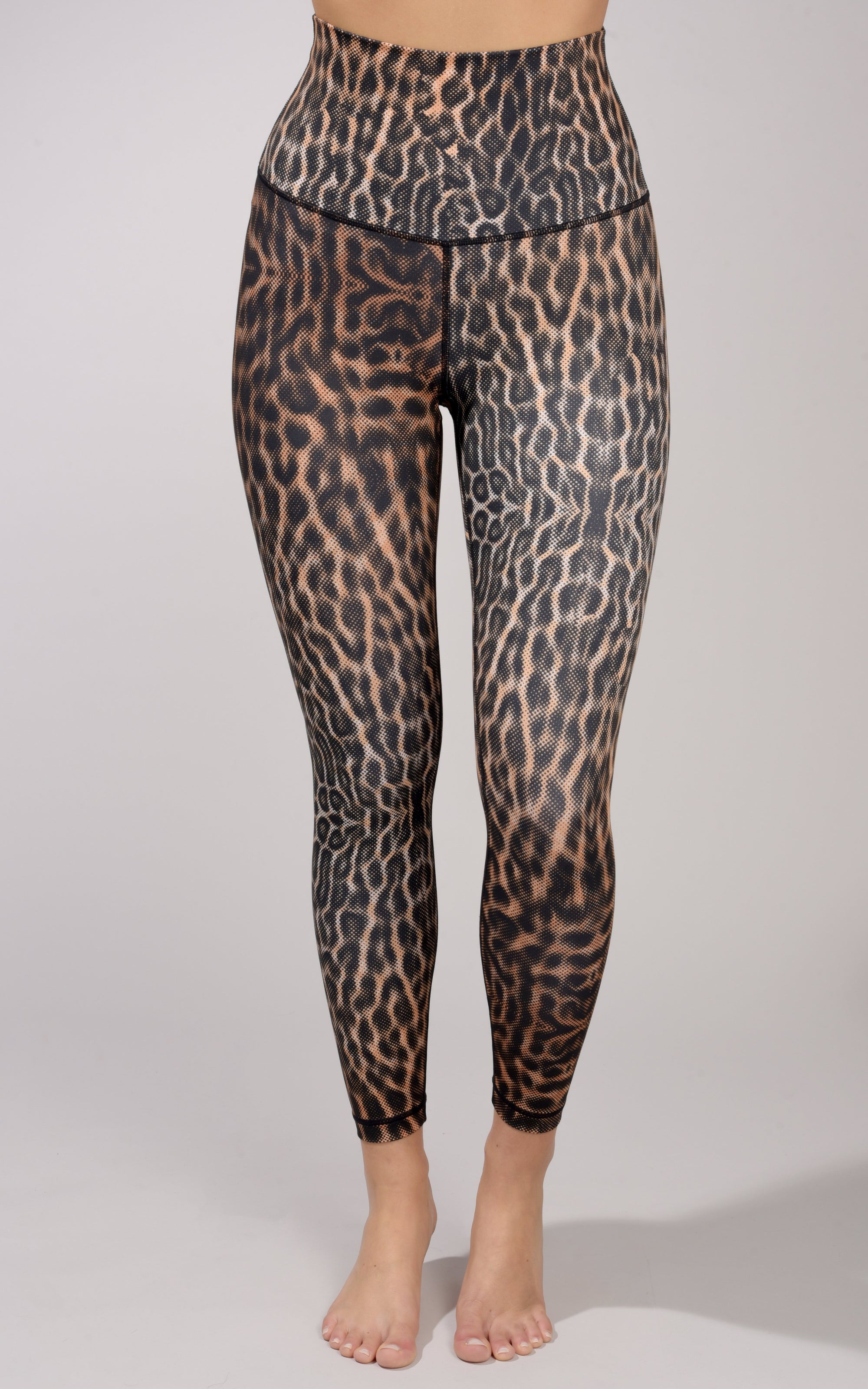 EVOLUTION & CREATION Cheetah Print High Waist Women's Medium Leggings Yoga  Pants