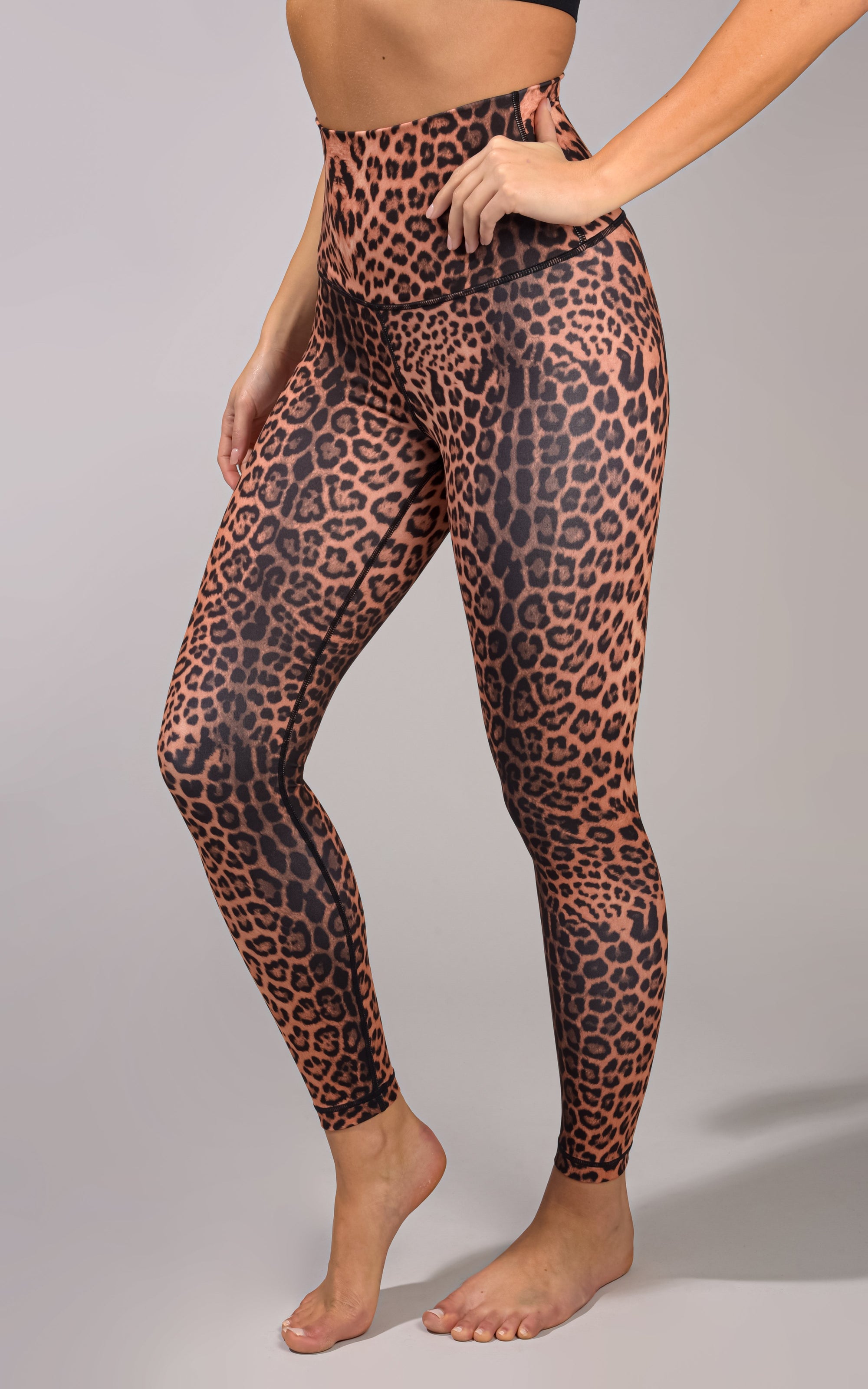 Brown Plus Size Animal Print Flared Yoga Pants – Aquarius Brand