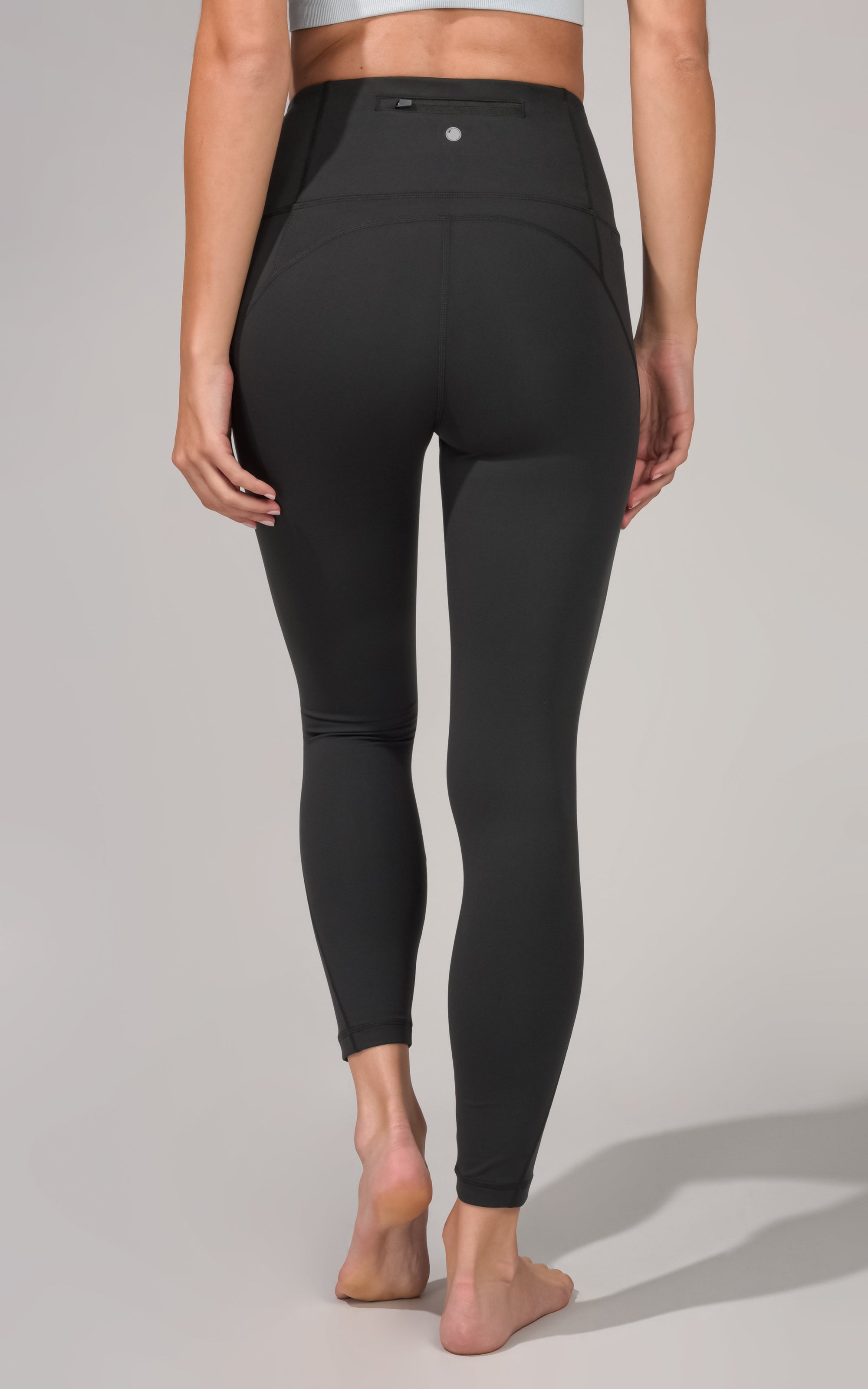 Yogalicious NEW Black High Rise 7/8 Ankle Leggings Pockets S