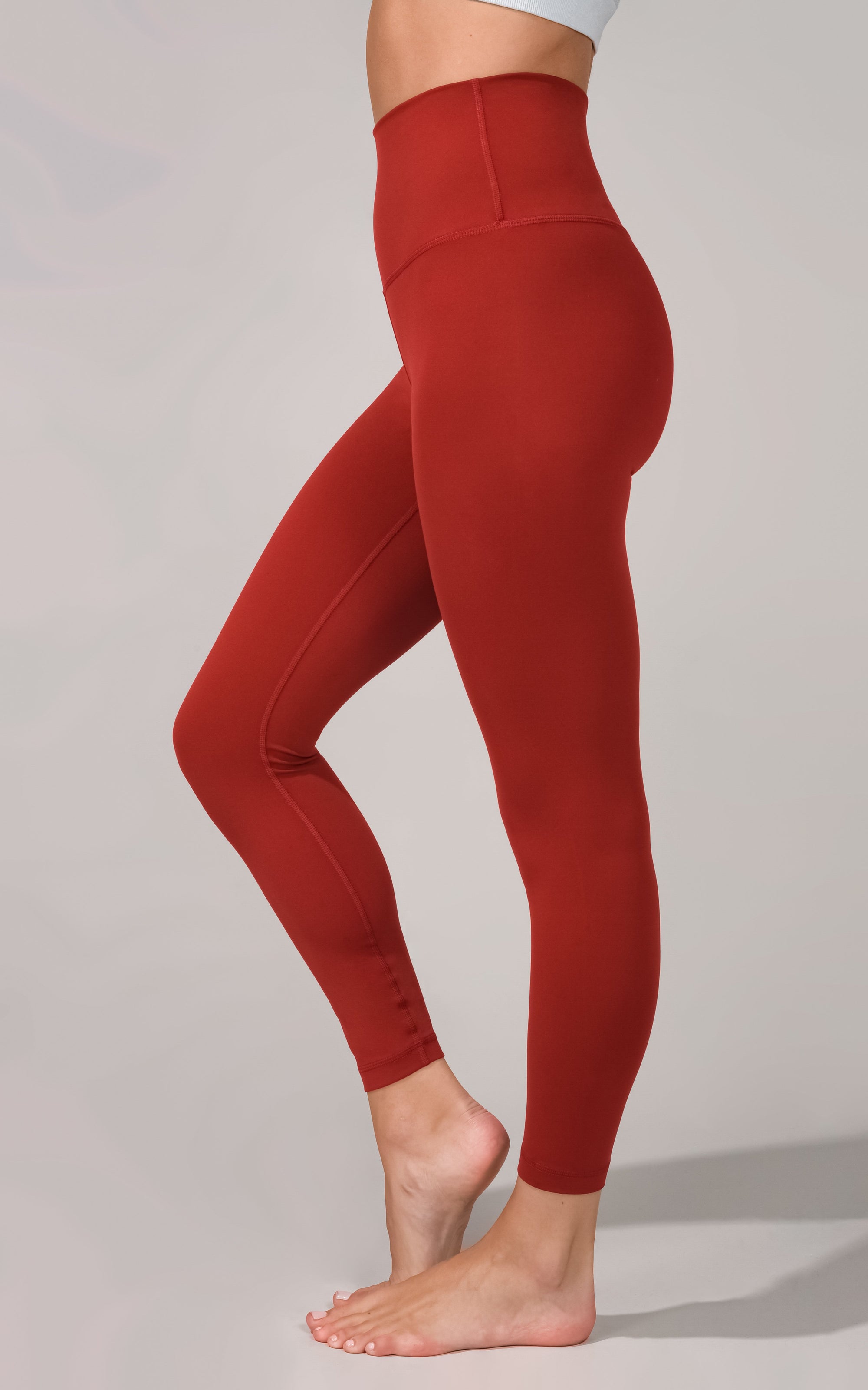 Yogalicious Womens Lux Elastic Free High Waist Side Pocket 7/8 Ankle Legging  - Elderberry - X Small : Target