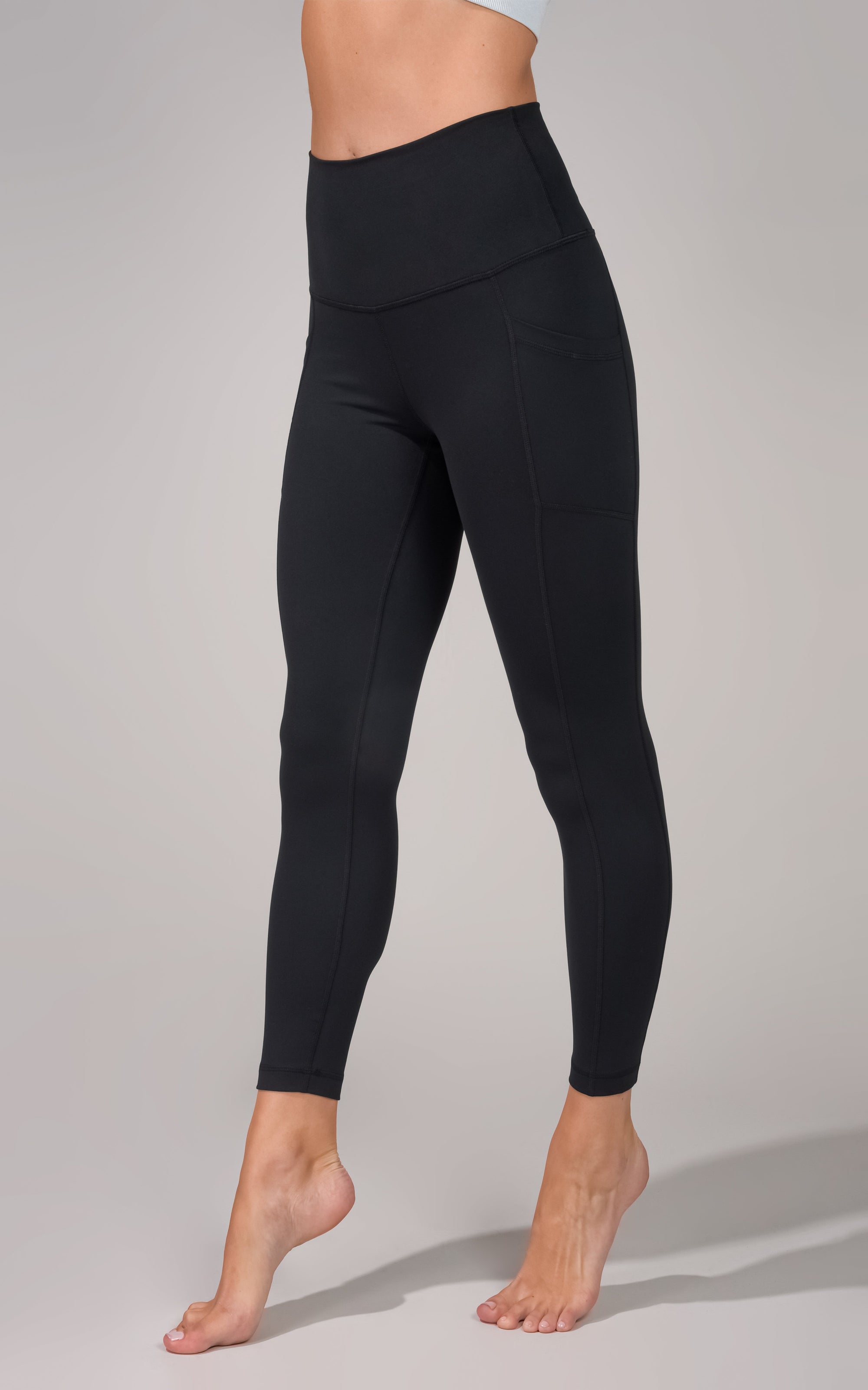 Yogalicious, Pants & Jumpsuits, Yogalicious Lux Elastic Free High Waist  Side Pocket 78 Ankle Legging In Terraco