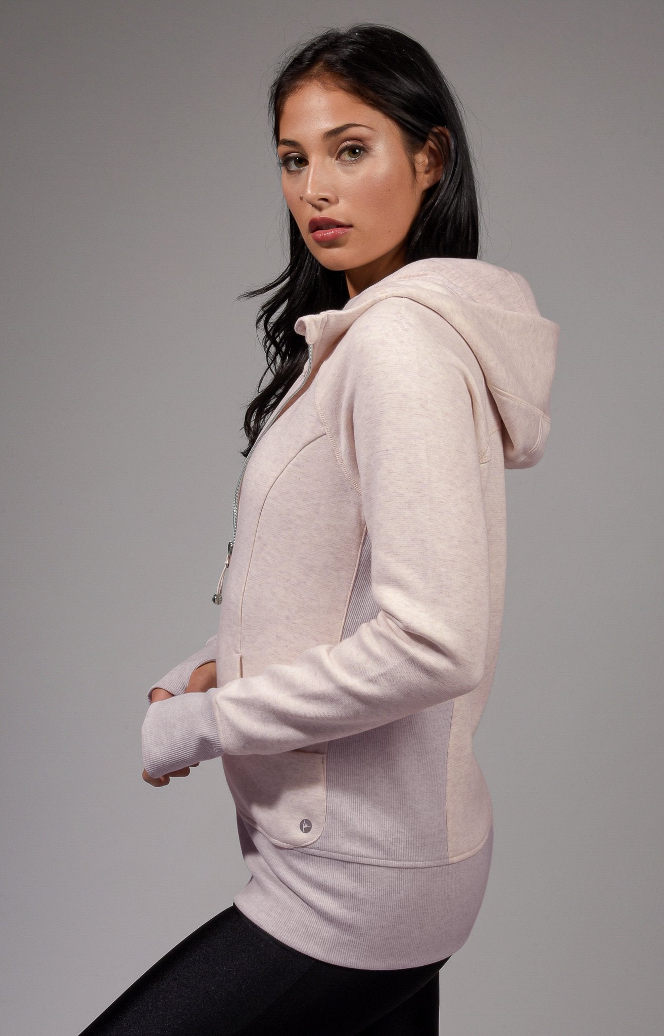 Fleece Mini Stripe Hoodie Jacket