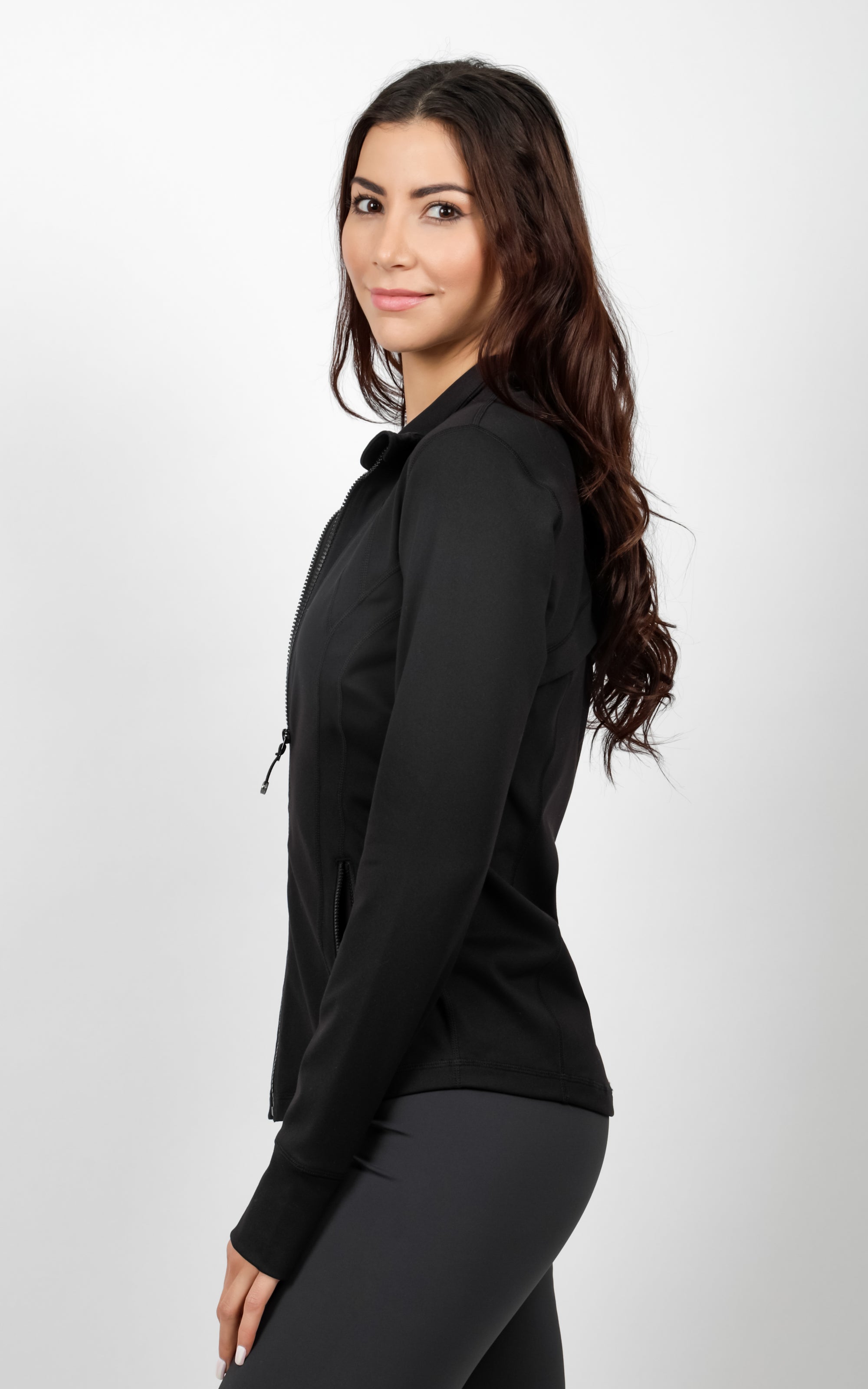 90 Degrees By Reflex White Mesh Panel Full Zip Up Logo Women's Jacket Size  L