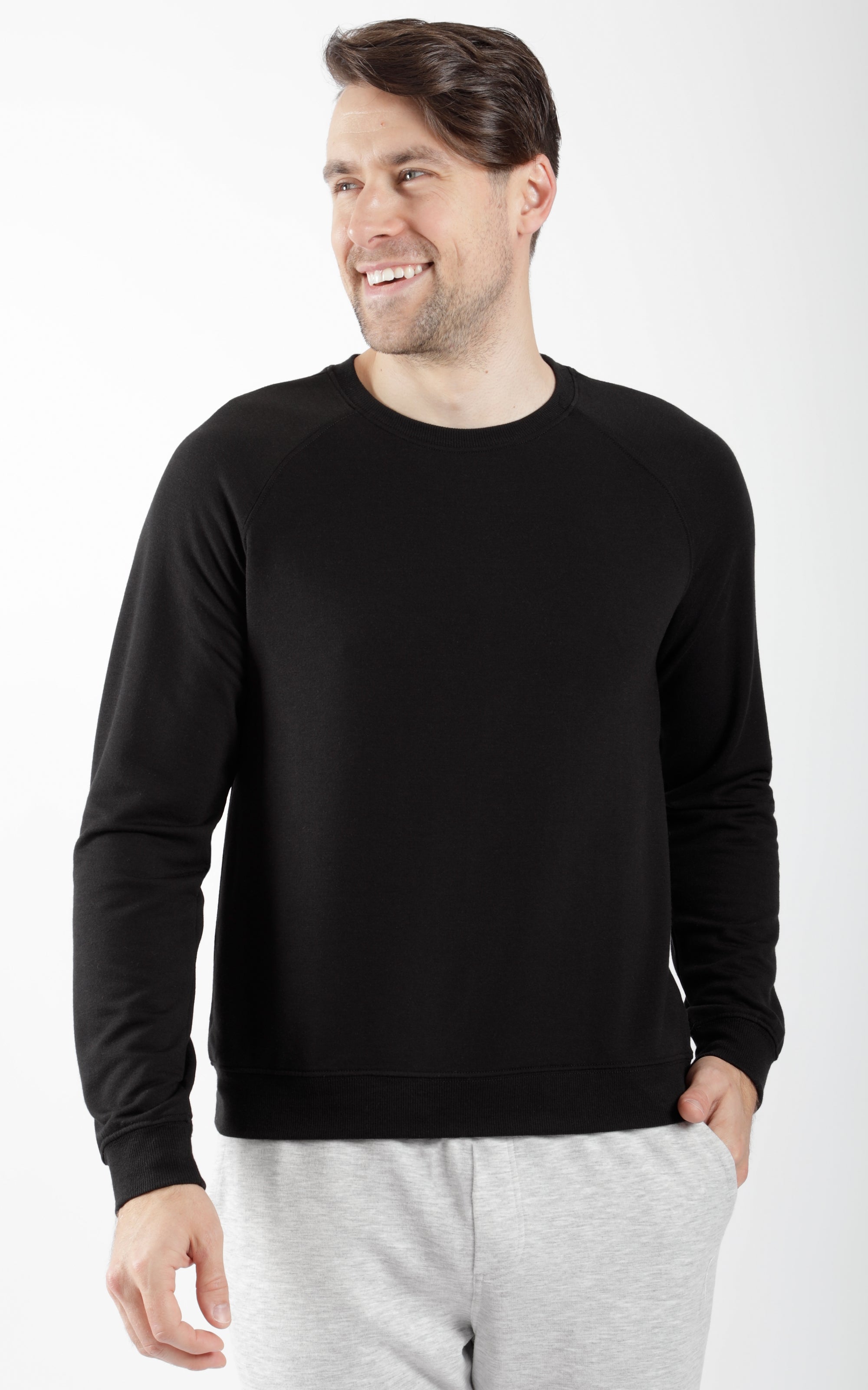 Mens Terry Brushed Long Sleeve Top Prepack