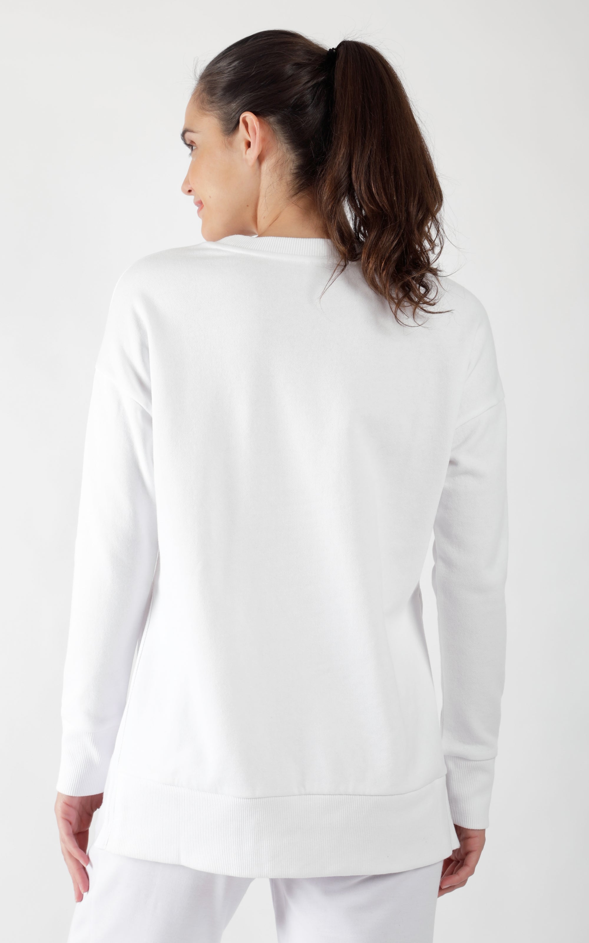 White Long Sleeve High Low Top Prepack