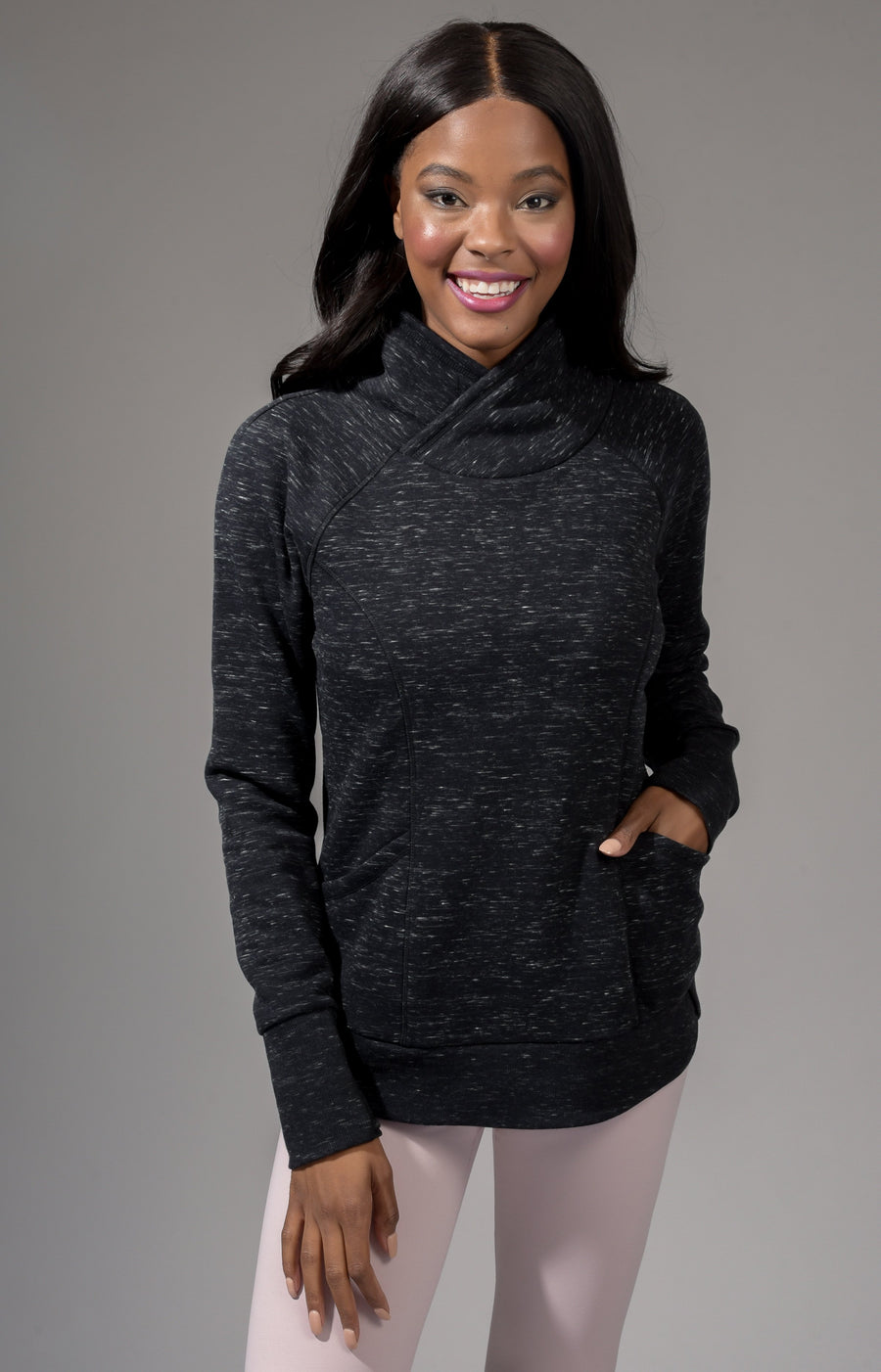 Super Soft  Cowl Neck Long Sleeve Top
