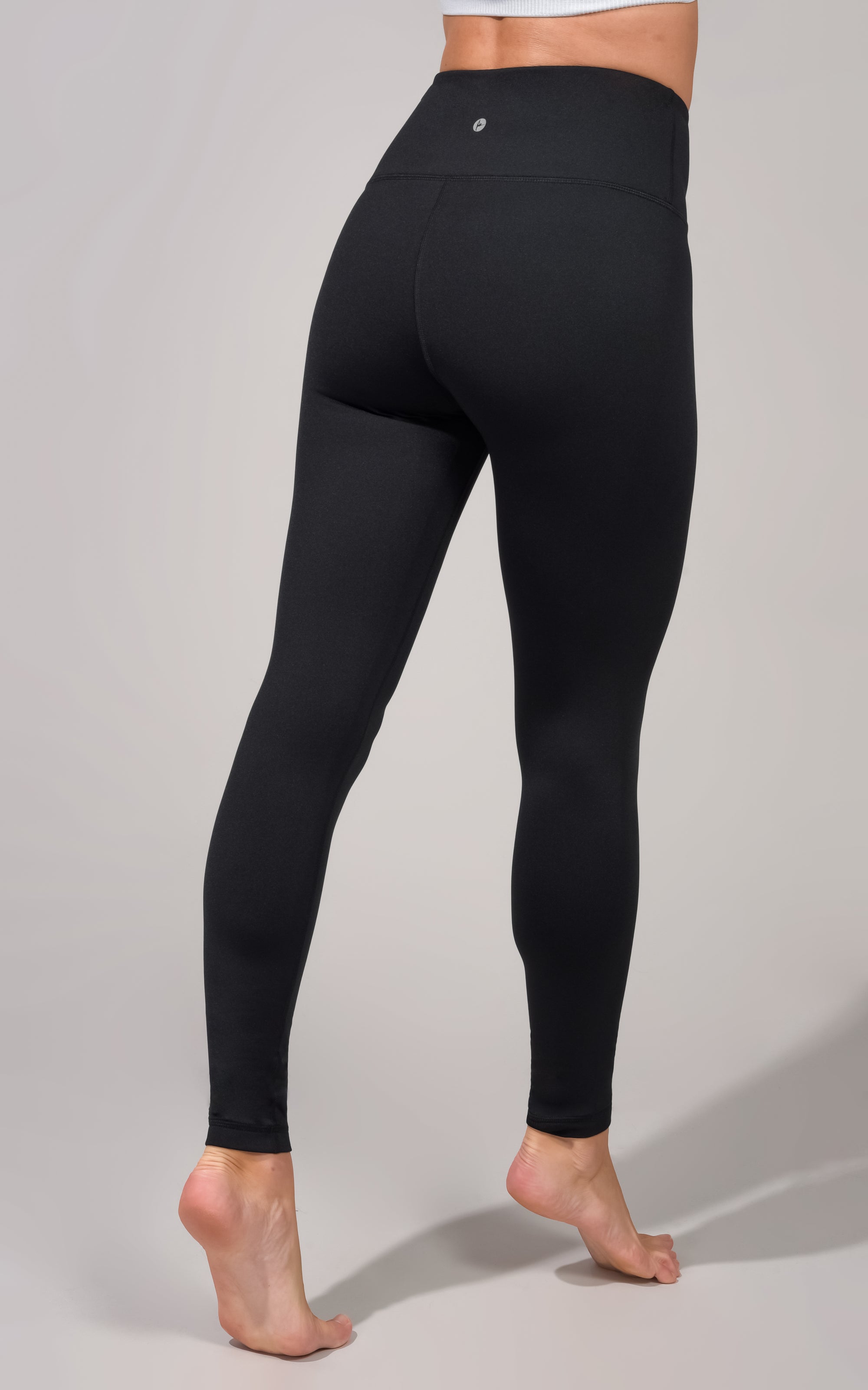 90 Degree by Reflex High Waist Fleece Lined Leggings - Yoga Black Size Large  for sale online