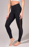 High Waist Legging with Side Pockets and Mesh Insert