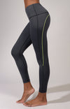 "Squat Proof" Interlink High Waist 7/8 Ankle Length Legging With Neon Detail