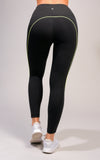 "Squat Proof" Interlink High Waist 7/8 Ankle Legging with Neon Trim