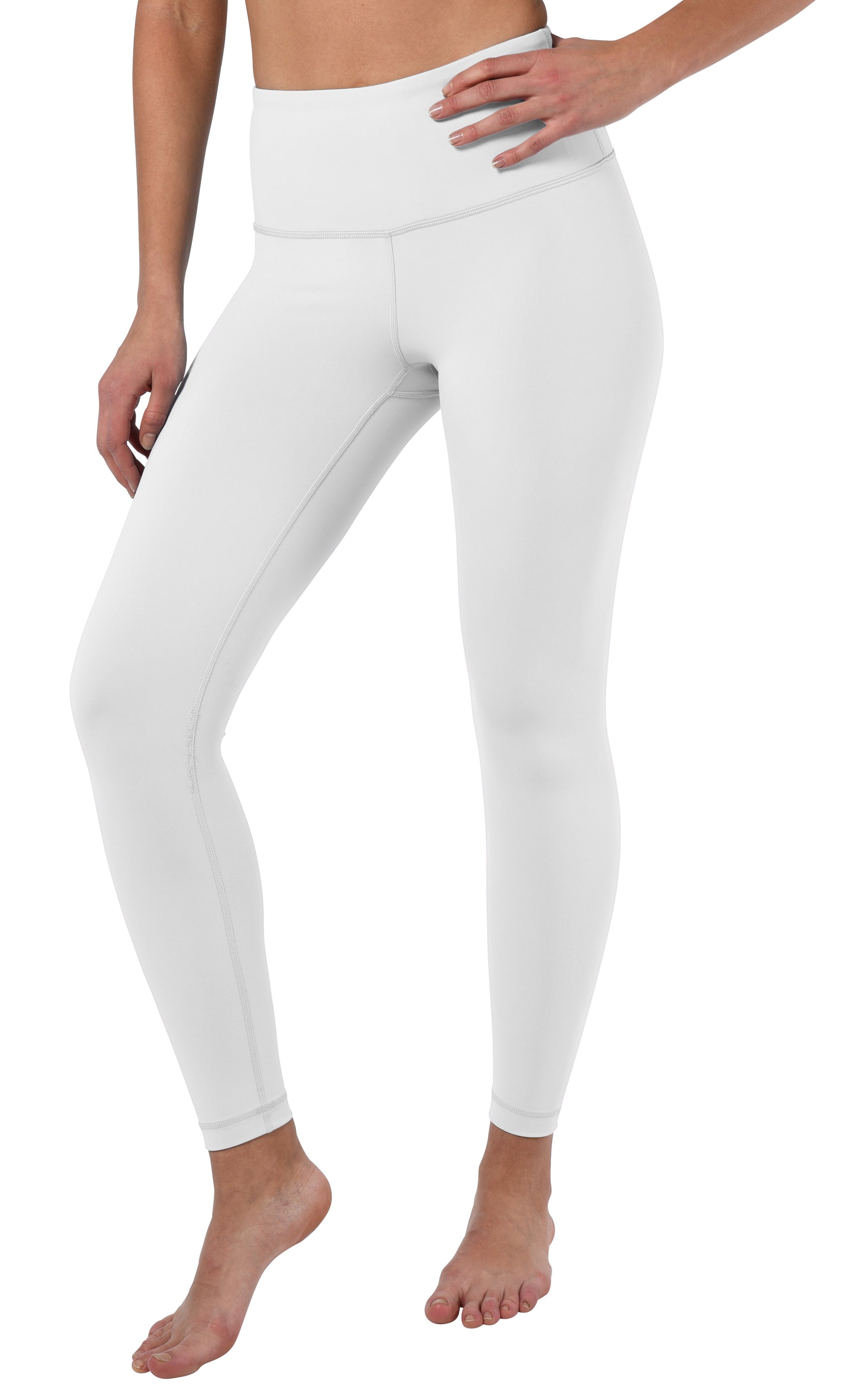 90 Degree By Reflex Womens High Waist Tummy Control Interlink Squat Proof  Ankle Length Leggings - White - Large : Target