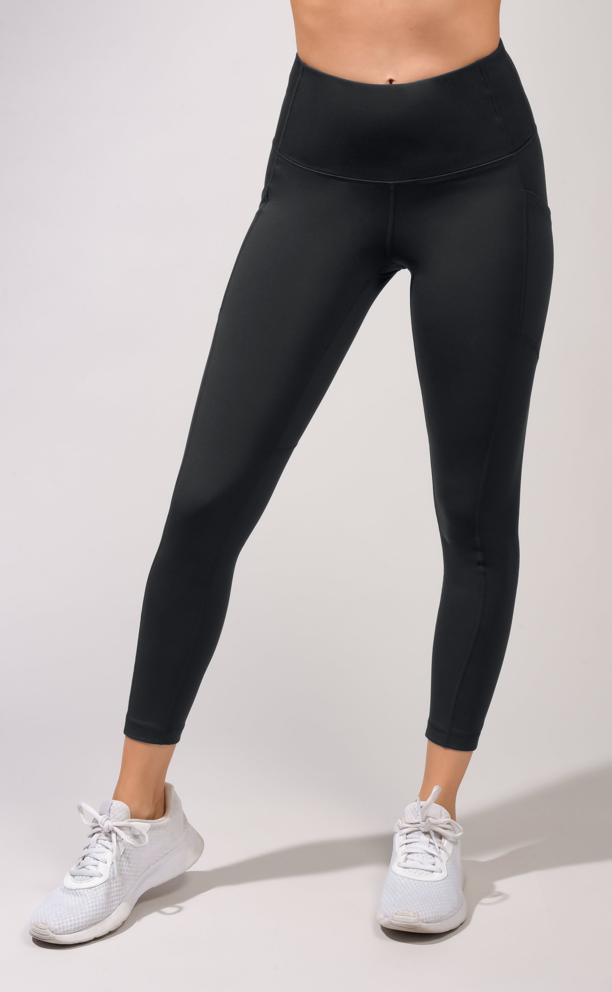 Yogalicious Lux High Waist Elastic Free Side Pocket Ankle Legging - Black -  XS : : Fashion