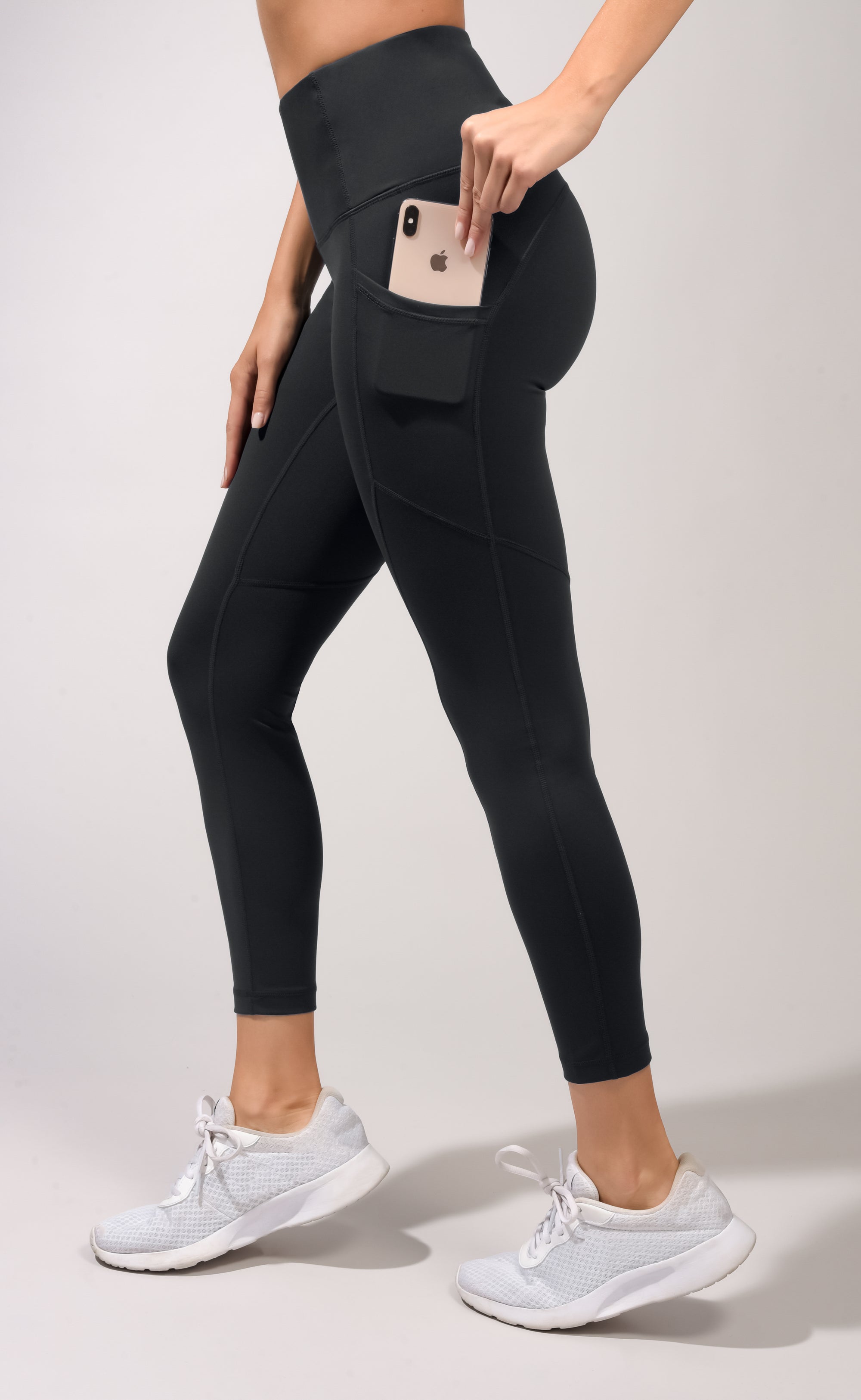 Yogalicious Lux Medium Soft High Waist Capri CY61741 Black for sale online