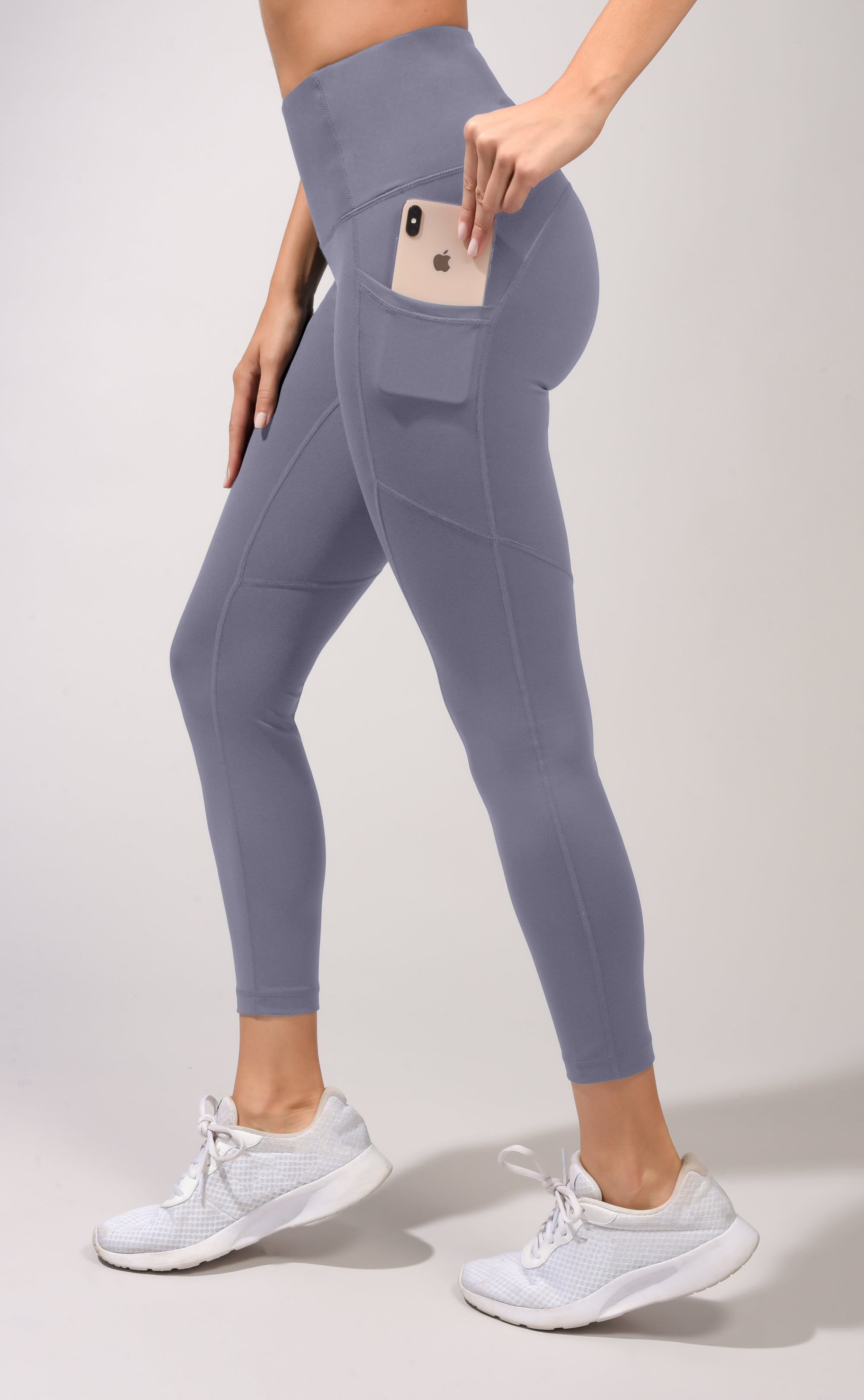 Yogalicious, Pants & Jumpsuits, Lux High Waist 78 Ankle Legging Smoke  Blue Small
