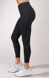 Black - Side View -  No Show Ankle Legging