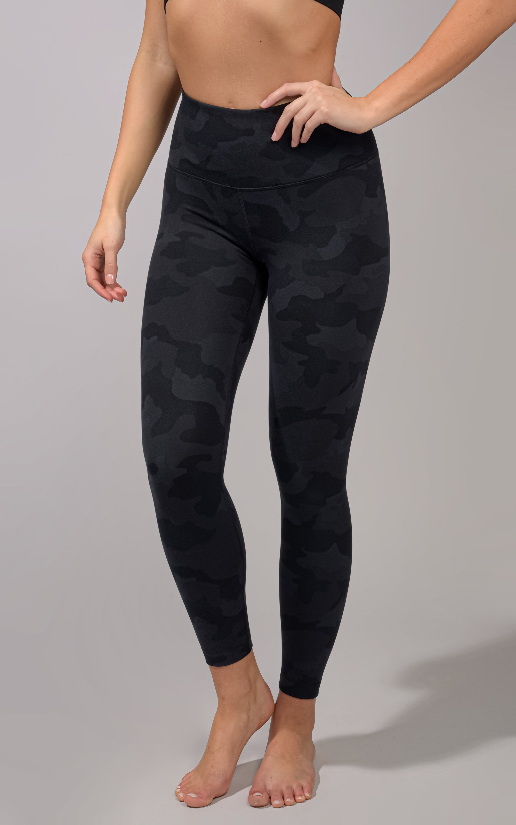 Yogalicious Lux, Pants & Jumpsuits, Yogalicious Lux Plus Capri Length  Leggings 78 Black Camo Pockets Nwt Womens X