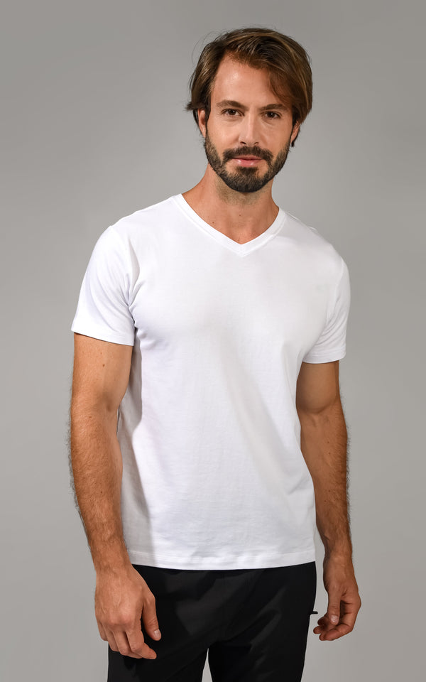 Men's Cotton Modal Vee Neck Tee Shirt